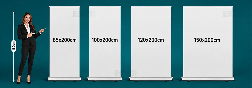 Size Comparison Roll Up Banner Second Image